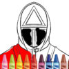 squid game coloring round